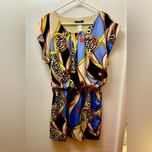 Print mini dress size large